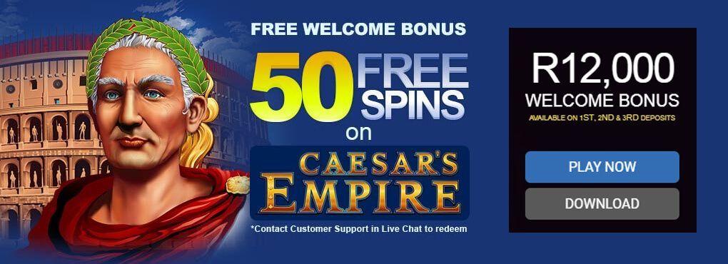 Get 50 Free Spins On Caesar's Empire Slots At Yebo Casino